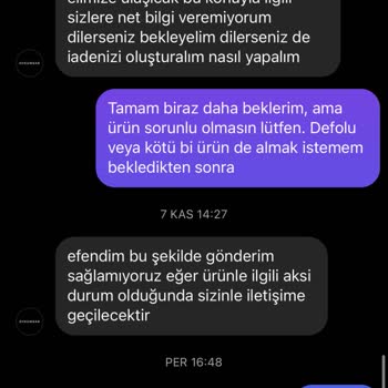 Oyku Wear Ürün Elime Ulaşmadı