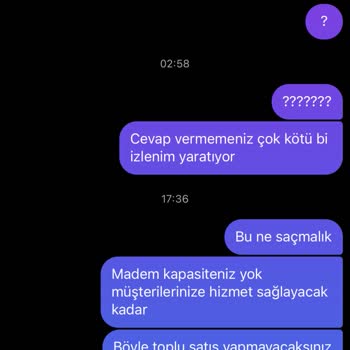 Oyku Wear Ürün Elime Ulaşmadı