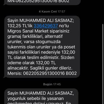 Migros Eksik Ürün Geldi Ve Muhatap Bulamıyorum