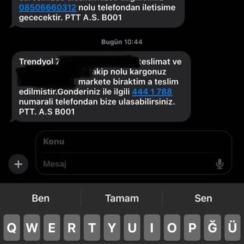 PTT Kargo Gelmek Bilmeyen Kargo Ve Farklı Birine Teslim