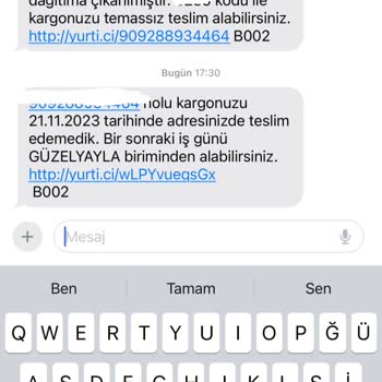 Yurtiçi Kargo Teslim Edilmemesi