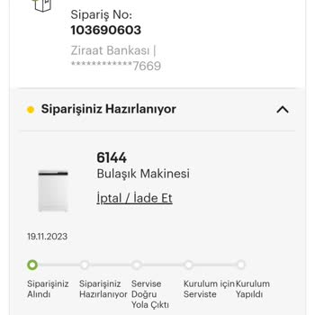 Arçelik.com Dan Yapılan Alışveriş