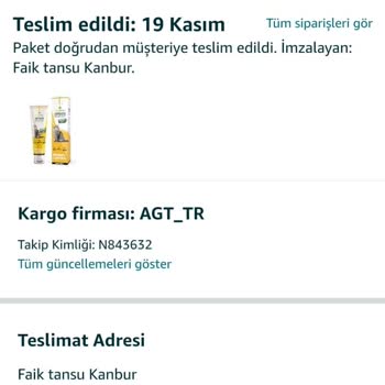 Amazon Almış Olduğum Ürün Teslim Edilemedi