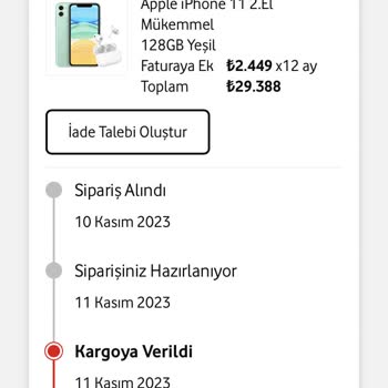 Vodafone On Line Cihaz Siparişim Elime Ulaşmadı
