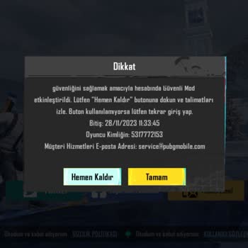 PUBG (Pubgmobile.com) Sık Güvenlik Banı Sorunu!