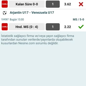Nesine'de Kazanmış Kuponum Kaybetmiştir Diye Gösterildi