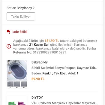 Trendyol İstem Dışı Ürün İadesi