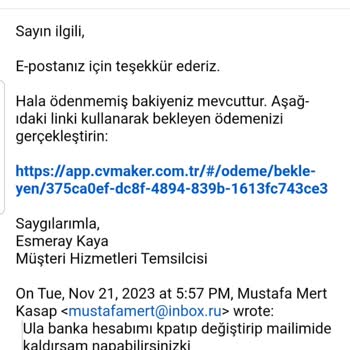 Cvmaker.com.tr İlgisizlik/müşteri Hakları Umursamazlığı/