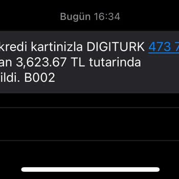 Digiturk Telefon Müşteri Hizm. Online Müşteri Hizm. Fiyat Uyuşmazlığı