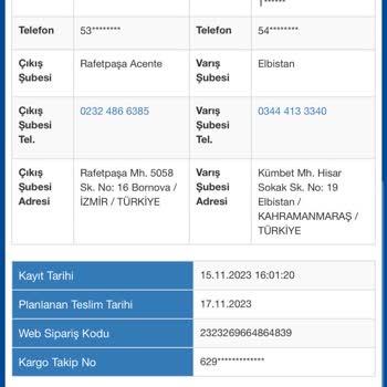 Elbistan Sürat Kargo Hayal Kırıklığı