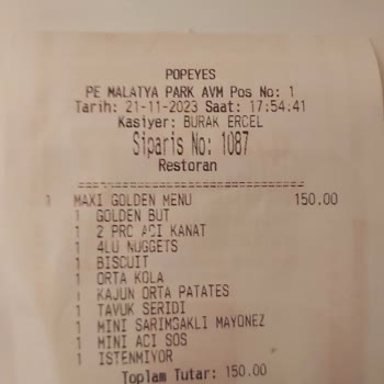 Popeyes'de 37 Dakika Sipariş Beklemek!