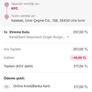 KFC Geç Ve Yanlış Sipariş Ve Lezzetsiz!