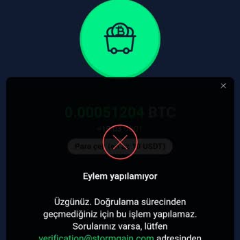 Stormgain Miner Kazıma İşlem Doğrulama