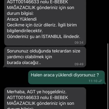 Ebebek Ve AGT Kargo Mağduriyeti
