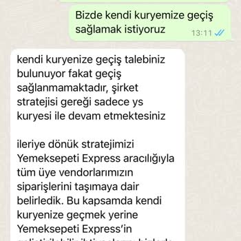 Yemek Sepeti Kendi Kuryeme Geçememe Ve Bölge Temsilcisi Sorunu