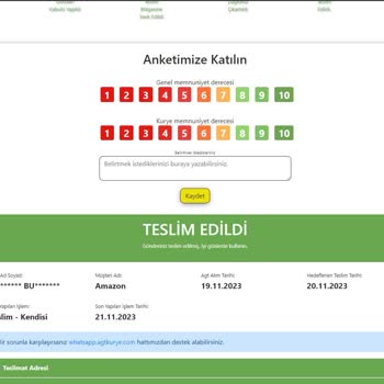 AGT Kurye Teslim Edilmeyen Gönderi