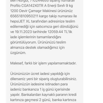 Hepsiburada Ürünüm Kargodayken İzinsiz İade Edildi