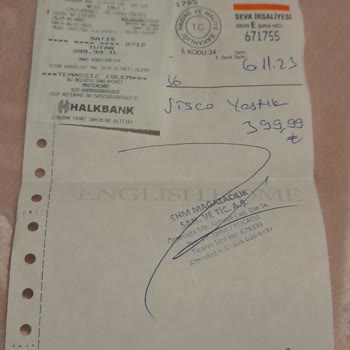 English Home Faturasız Satış Mağaza İndiriminden Faydalanamamak Ve İndirim Kodu