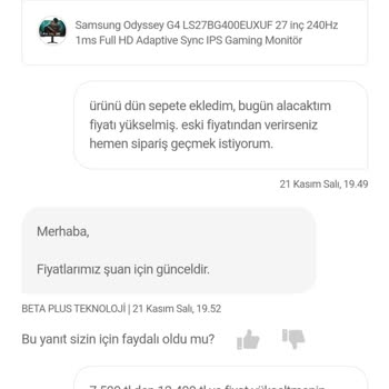 Trendyol Aldatıcı Fiyat Bilgisi.
