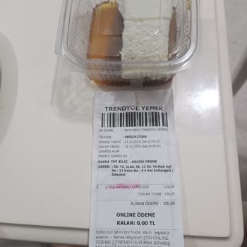 Köfteci Yusuf İlgisiz Eksik Sipariş Gönderme.