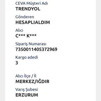 Trendyol Kargom Elime Ulaşmadı