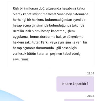 Betsilin Casino Sitesi Mağduriyeti