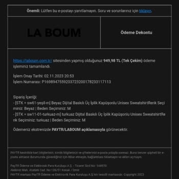 Laboum Giyim Ürünleri Göndermedi Paramı İade Etmiyor