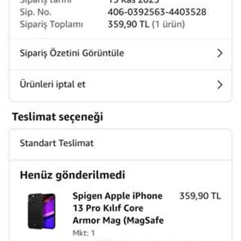 Amazon 406-0392563-4403528 Numaralı Siparişim İptal Edildi