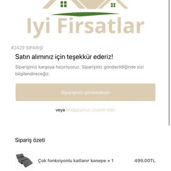 IyiFirsatlar (iyifirsatlar.com) Sipariş İle İlgili Hala Bir Dönüş Yok