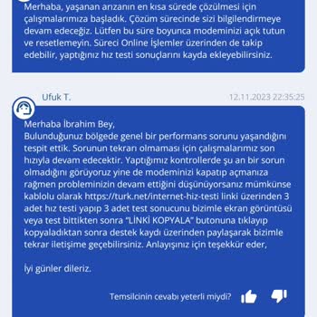 TurkNet İnternet Hız Problemi Ve Destek Alamamam