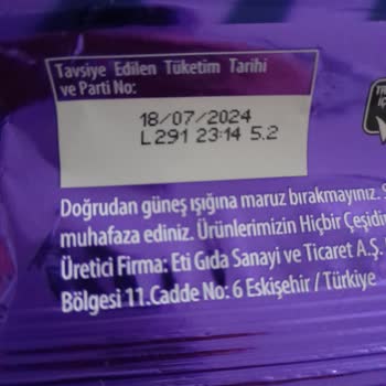 Eti Gıda Eti Gong İmalat Hatası