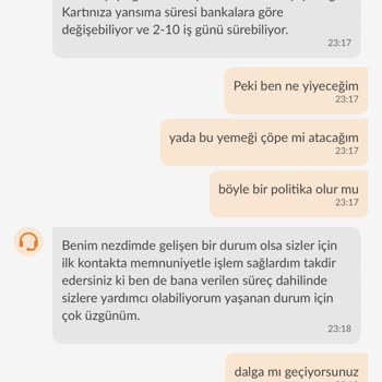 Trendyol Yemek İade Ve Değişim Yapmıyor