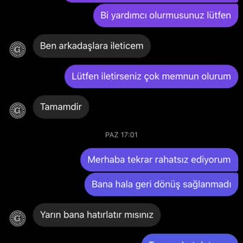 Guerra Wear Değişim Yapmak İstiyorum Kimse İlgilenmiyor Cevap Veren Yok