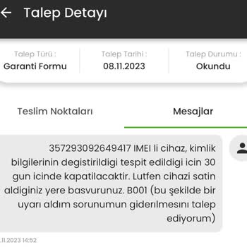 EasyCep Bana IMEI Kayıtsız Telefon Satışı Yaptı