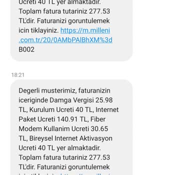 Millenicom Haksız Ücret Talebi