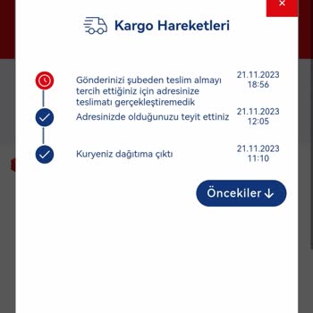 Aras Kargo Sipariş Ettiğim Ürün Bana Değil De Şubeye Teslim Edilmesi