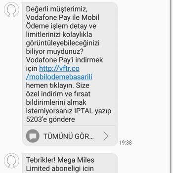 Mega Miles Abonelik İptalini İstiyorum Çok Acil