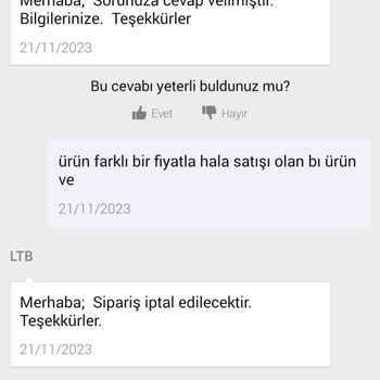 N11 Gereksiz İptal Var