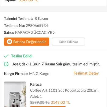 Karaca Züccaciye Karaca Coffe Art 1101 Espresso Makinesi