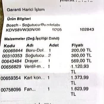 Bosch Buz Dolabımı Tamir Edemediler Konuyla İlgili Bana Bilgi Verilmiyor