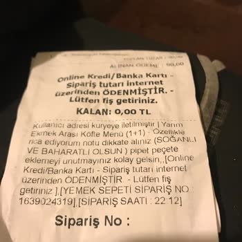 Köfteci Yusuf Firmasının Müşterilerin Notlarına Aldırmaması