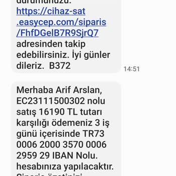 EasyCep 6 Gün Oldu Satış Karşılığı Ödenmedi