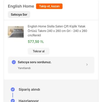 English Home Hepsiburada Yine Yapacağını Yaptı. Ürünü Kargoya Vermiyor.