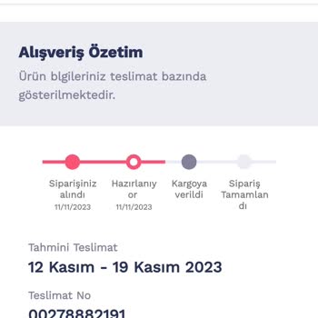 Penti Ürün Kargoya Verilmedi