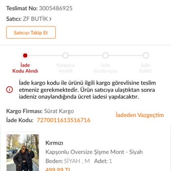 Trendyol Sürat Kargo Teslimat Sorunu