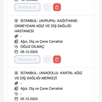 MHRS (Merkezi Hekim Randevu Sistemi) Ağız Diş Ve Çene Cerrahisi Randevu Alamıyorum Yok