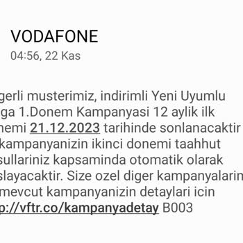 Vodafone 2. Dönem Fiyat Belirsizliği
