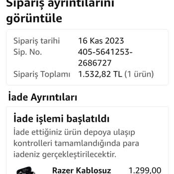 Amazondan İade Kodu Alamıyorum