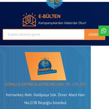 Görsu Elektronik Makermarketim.net Laubali Tavrı