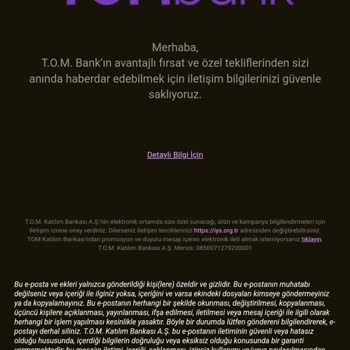 Tom Bank Üyelik İptali